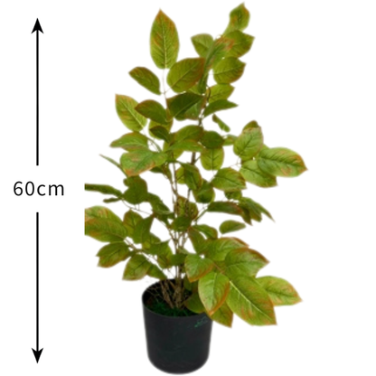 Garden Gyani Redmachira Leaves Mix – 60 cm Tall Artificial Plant | Lifelike Faux Indoor & Outdoor Décor Without Pot