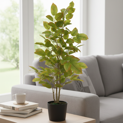 Garden Gyani Redmachira Leaves Mix – 60 cm Tall Artificial Plant | Lifelike Faux Indoor & Outdoor Décor Without Pot