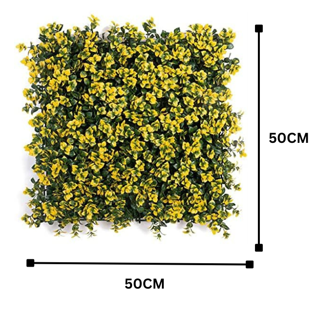 Garden Gyani 50x50 cm Artificial Greenery Wall Panel – Lush Faux Vertical Garden Mat for Wall, Balcony & Home Décor