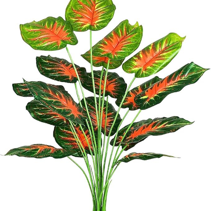 Garden Gyani Artificial Money Plant with Pot – 55 cm Tall Faux Green Plant with 18 Tropical Palm Leaves | Indoor Decorative Monstera for Home & Office