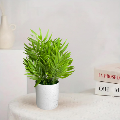Garden Gyani Artificial Rubber Plant – Small Faux Potted Plant for Tabletop, Home, Bathroom & Office Décor | Indoor Decorative Greenery