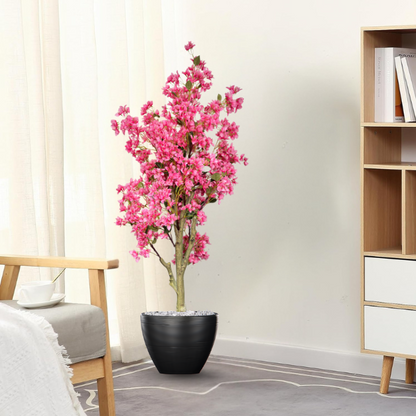 Garden Gyani Artificial Bougainvillea Tree – 5.7 Feet Tall | Faux Flowering Tree with Pink Blooms for Home, Balcony & Office Décor | Indoor Outdoor UV Resistant Decorative Plant Without Pot
