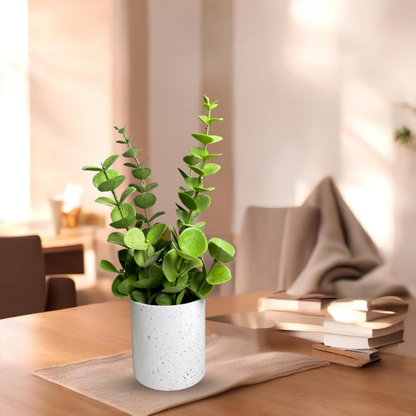 Garden Gyani Artificial Rubber Plant – Small Faux Potted Plant for Tabletop, Home, Bathroom & Office Décor | Indoor Decorative Greenery