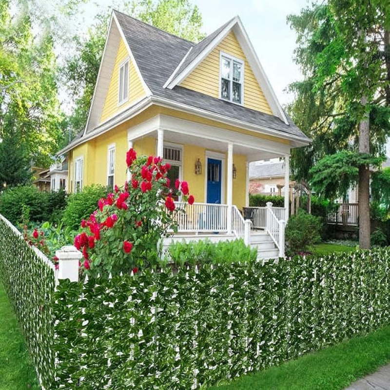 Garden Gyani Artificial Faux Ivy Leaf Mat – 1m x 3m Dark Green Privacy Fence Panel for Wall Decor, Vertical Garden, Balcony & Backdrop Decoration