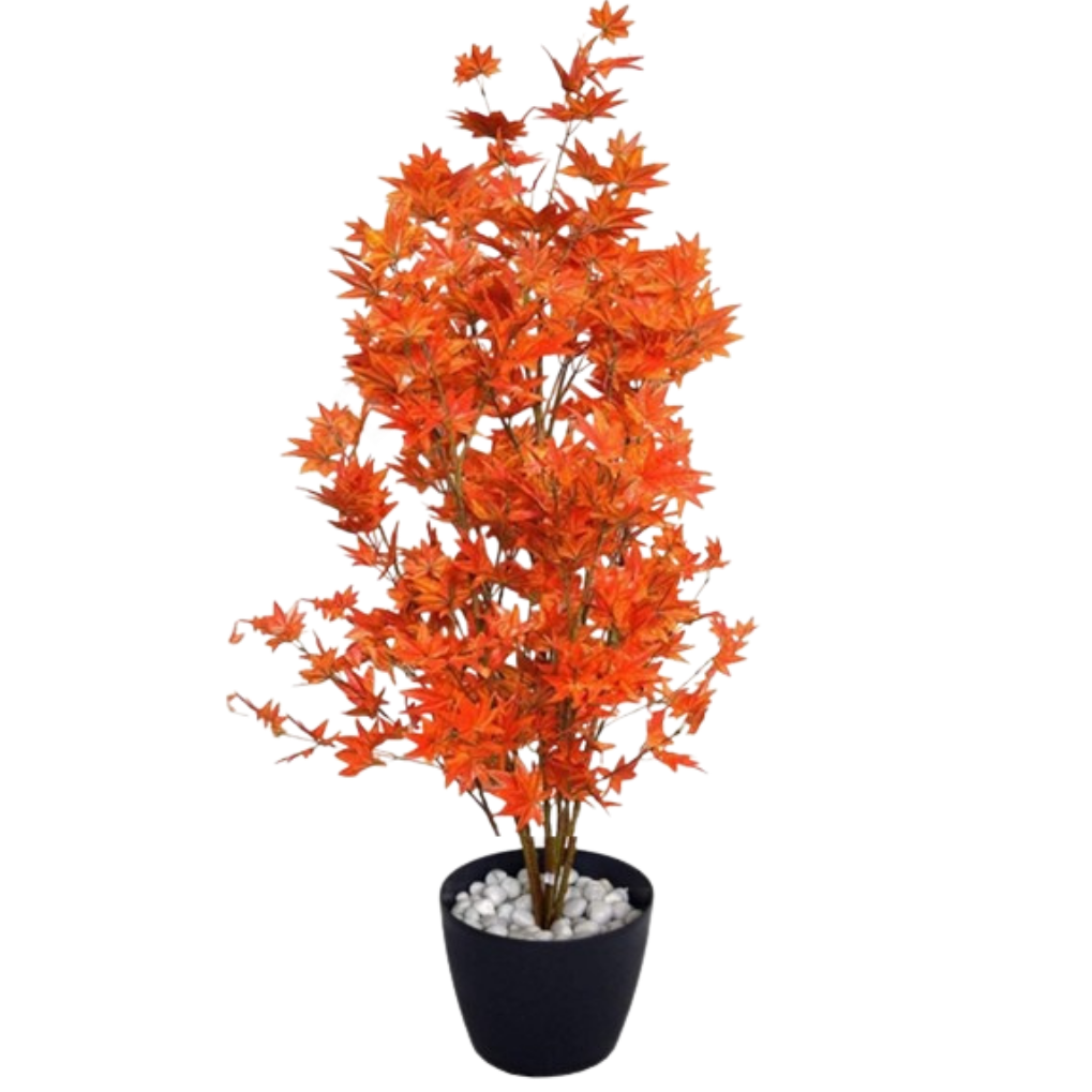 Garden Gyani Artificial Maple Plant 150cm with Pot – Decorative Indoor Autumn Leaf Plant