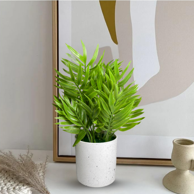 Garden Gyani Artificial Rubber Plant – Small Faux Potted Plant for Tabletop, Home, Bathroom & Office Décor | Indoor Decorative Greenery