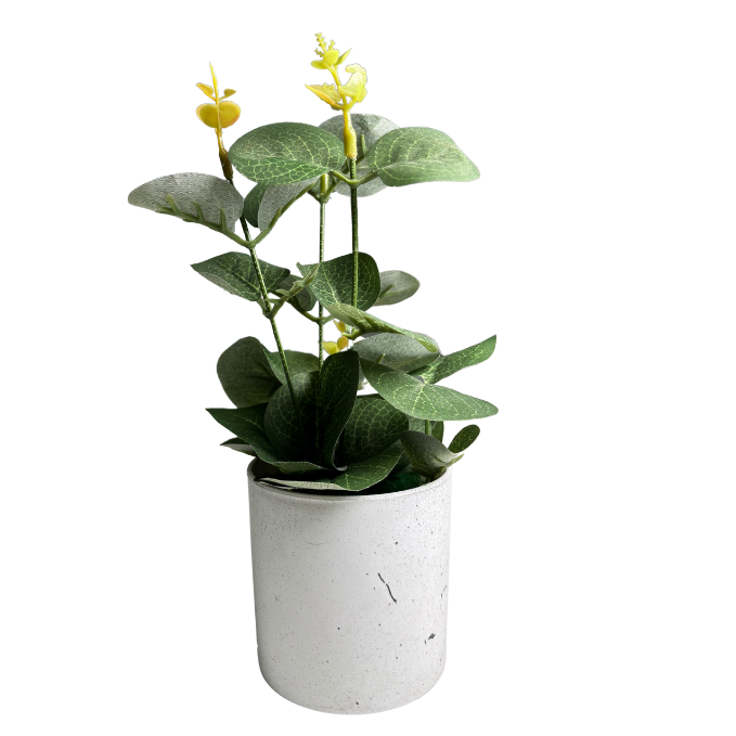 Garden Gyani Artificial Rubber Plant – Small Faux Potted Plant for Tabletop, Home, Bathroom & Office Décor | Indoor Decorative Greenery