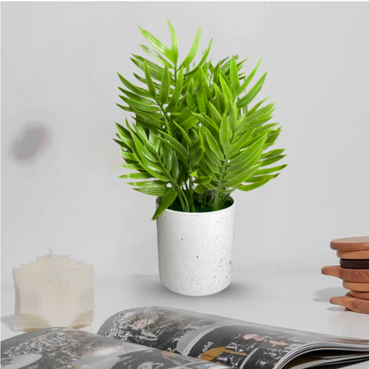Garden Gyani Artificial Rubber Plant – Small Faux Potted Plant for Tabletop, Home, Bathroom & Office Décor | Indoor Decorative Greenery