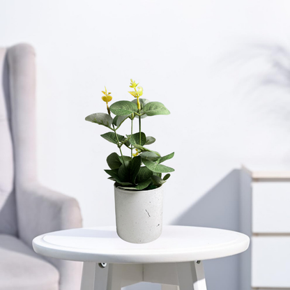 Garden Gyani Artificial Rubber Plant – Small Faux Potted Plant for Tabletop, Home, Bathroom & Office Décor | Indoor Decorative Greenery