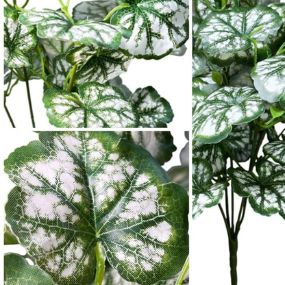 Artificial Silver Green Foliage Shrub – Decorative Faux Leaf Bush for Planters & Home Decor