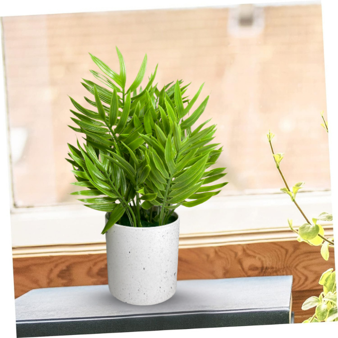 Garden Gyani Artificial Rubber Plant – Small Faux Potted Plant for Tabletop, Home, Bathroom & Office Décor | Indoor Decorative Greenery