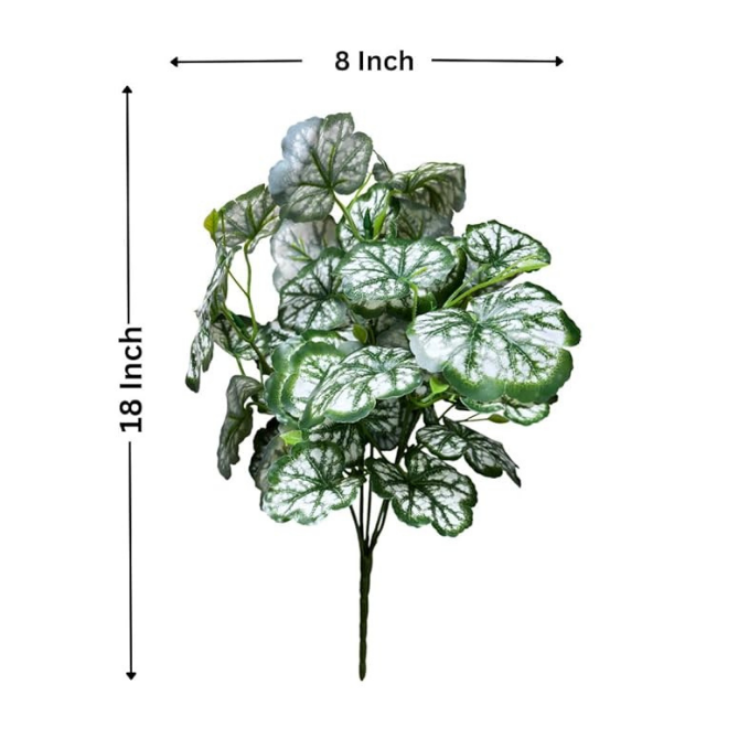 Artificial Silver Green Foliage Shrub – Decorative Faux Leaf Bush for Planters & Home Decor