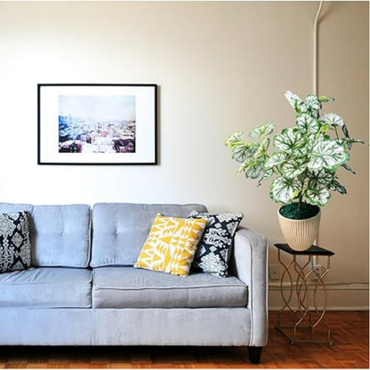 Artificial Silver Green Foliage Shrub – Decorative Faux Leaf Bush for Planters & Home Decor