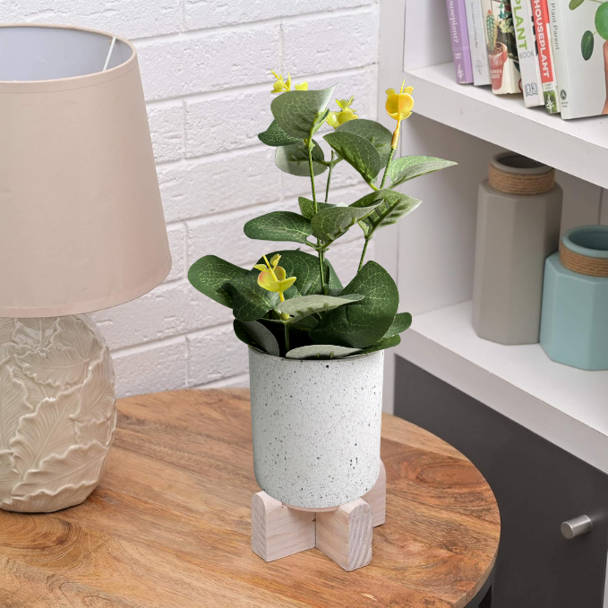Garden Gyani Artificial Rubber Plant – Small Faux Potted Plant for Tabletop, Home, Bathroom & Office Décor | Indoor Decorative Greenery