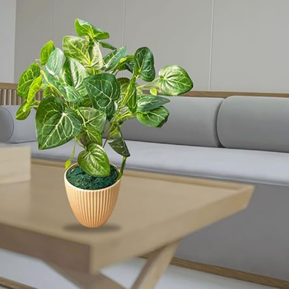 Artificial Dark Green Foliage Shrub – Decorative Faux Leaf Bush for Planters & Home Decor