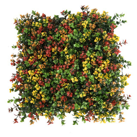 Garden Gyani Artificial Vertical Garden Panel 50×50 cm | Multicolor Foliage Green Wall Decor | UV Protected Indoor Outdoor Panel