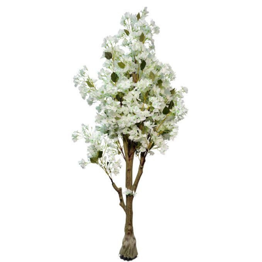 Artificial White Blossom Tree 5.7 Feet – Decorative Faux Flower Tree for Home & Event Decor