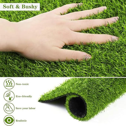 Garden Gyani Artificial Grass Mat 60mm – 6.6ft x 4ft Premium Faux Lawn Carpet for Indoor & Outdoor