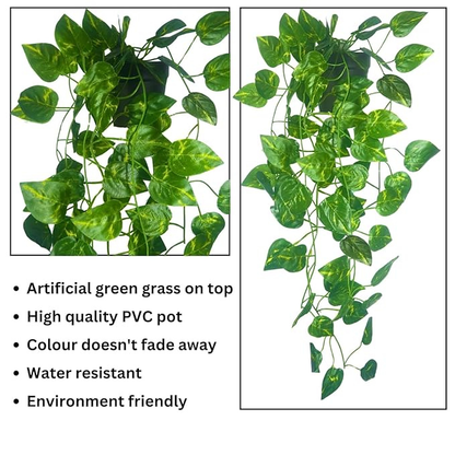 Garden Gyani Artificial Hanging Vines – Realistic Willow Leaf Garland for Home & Office Décor | Faux Greenery Ivy for Wall, Balcony, Festive & Event Decoration