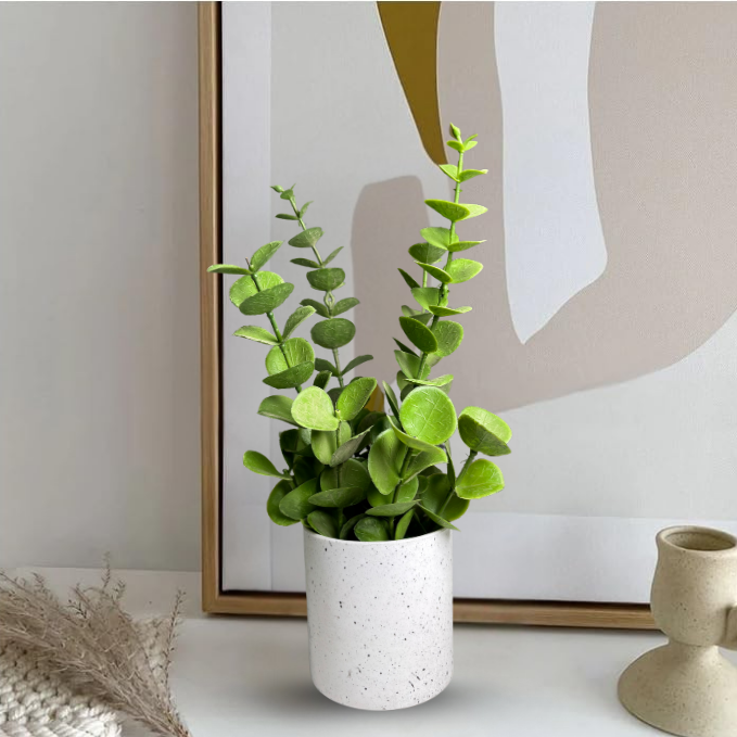 Garden Gyani Artificial Rubber Plant – Small Faux Potted Plant for Tabletop, Home, Bathroom & Office Décor | Indoor Decorative Greenery