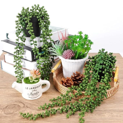 Garden Gyani Artificial Vines | Faux Greenery Garland with Willow Leaves | Hanging Ivy Trailing Plant for Home, Office & Holiday Decoration