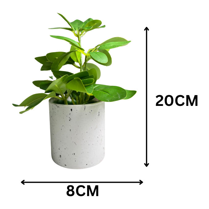 Garden Gyani Artificial Rubber Plant – Small Faux Potted Plant for Tabletop, Home, Bathroom & Office Décor | Indoor Decorative Greenery