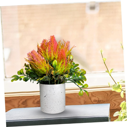 Garden Gyani Artificial Rubber Plant – Small Faux Potted Plant for Tabletop, Home, Bathroom & Office Décor | Indoor Decorative Greenery