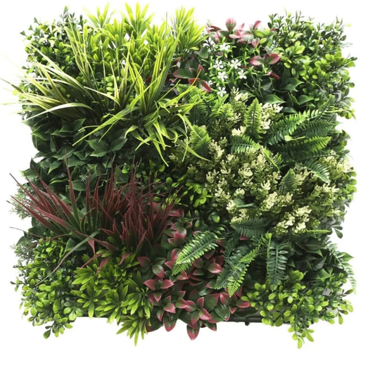 Garden Gyani Artificial Vertical Garden Panel 50×50 cm | Premium Mixed Foliage Green Wall | UV Protected Indoor Outdoor Decor