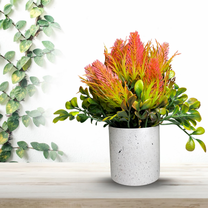 Garden Gyani Artificial Rubber Plant – Small Faux Potted Plant for Tabletop, Home, Bathroom & Office Décor | Indoor Decorative Greenery
