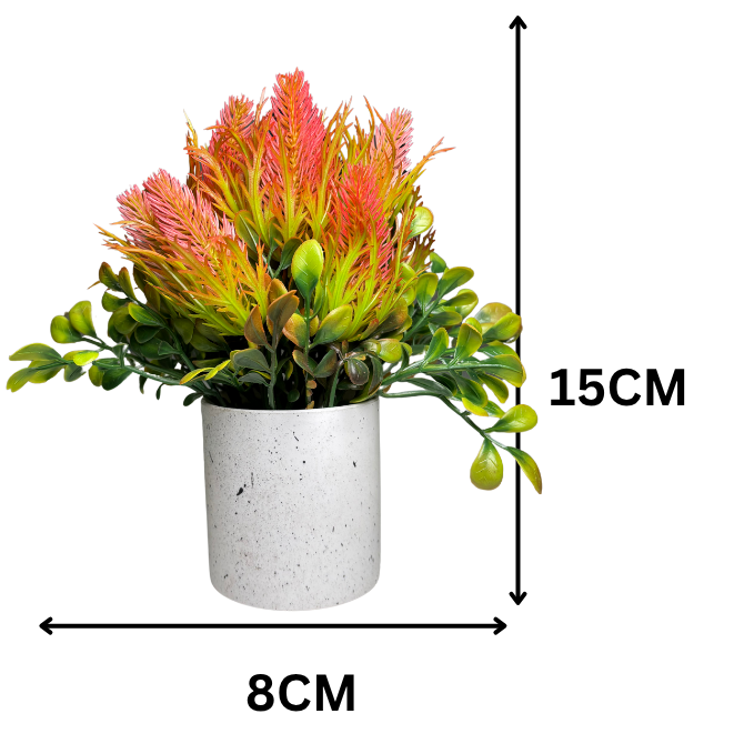 Garden Gyani Artificial Rubber Plant – Small Faux Potted Plant for Tabletop, Home, Bathroom & Office Décor | Indoor Decorative Greenery