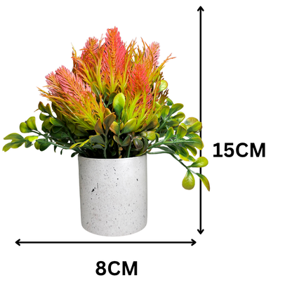 Garden Gyani Artificial Rubber Plant – Small Faux Potted Plant for Tabletop, Home, Bathroom & Office Décor | Indoor Decorative Greenery