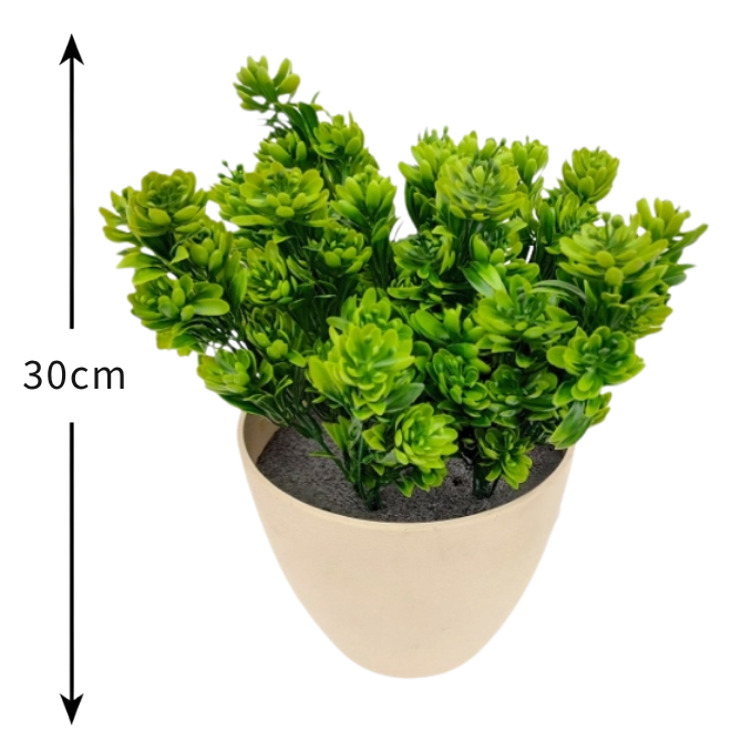 Garden Gyani Succulent Leaf PVC Shrubs – 30 cm Tall Artificial Plant | Lifelike Faux Succulent Greenery for Home & Office