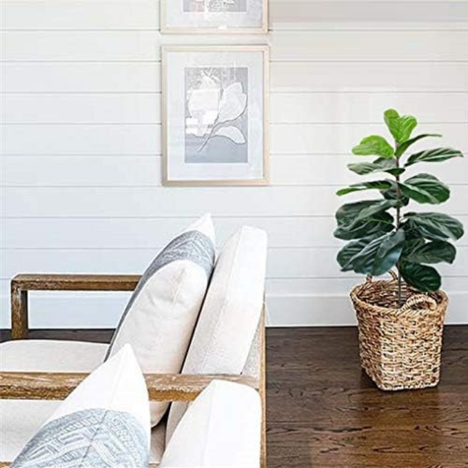 Garden Gyani Artificial Fiddle Leaf Fig Twig – 28 Inch Tall Faux Ficus Lyrata Plant with 21 Leaves | 1 Branch Greenery for Indoor & Outdoor Home, Office & Yard Décor Pot Not Included