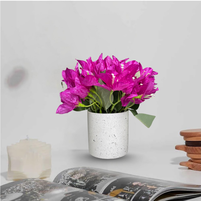 Garden Gyani Artificial Rubber Plant – Small Faux Potted Plant for Tabletop, Home, Bathroom & Office Décor | Indoor Decorative Greenery
