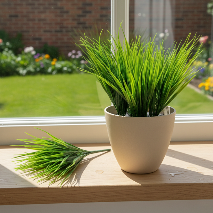 Garden Gyani Plastic Yucca Shrubs – 30cm Artificial Greenery Without Pot for Home, Office & Tabletop Décor