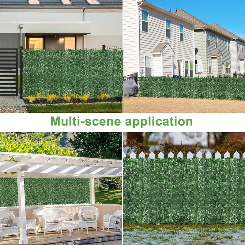Garden Gyani Artificial Faux Ivy Leaf Mat – 1m x 3m Dark Green Privacy Fence Panel for Wall Decor, Vertical Garden, Balcony & Backdrop Decoration