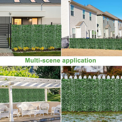 Garden Gyani Artificial Faux Ivy Leaf Mat – 1m x 3m Dark Green Privacy Fence Panel for Wall Decor, Vertical Garden, Balcony & Backdrop Decoration