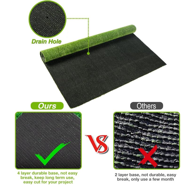 Artificial Grass Mat 60mm – 6.6ft x 2ft Premium Faux Lawn Carpet for Indoor & Outdoor Decor