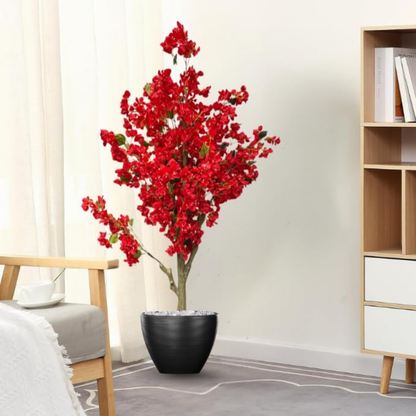 Artificial Red Blossom Tree 5.7 Feet – Decorative Faux Flower Tree for Home & Event Decor