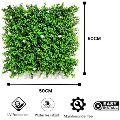 Garden Gyani 50x50 cm Artificial Greenery Wall Panel – Lush Faux Vertical Garden Mat for Wall, Balcony & Home Décor