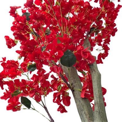 Artificial Red Blossom Tree 5.7 Feet – Decorative Faux Flower Tree for Home & Event Decor