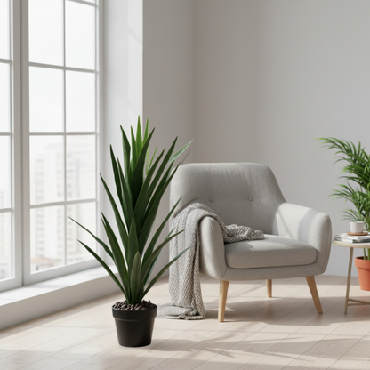 Garden Gyani Yucca – 70 cm Tall Artificial Plant | Lifelike Faux Indoor & Outdoor Décor Without Pot