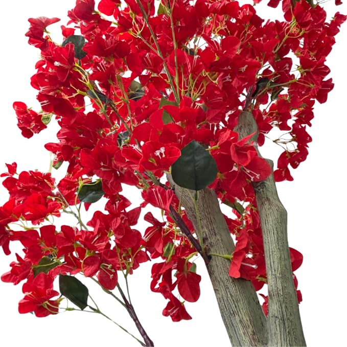 Garden Gyani Artificial Bougainvillea Tree – 5.7 Feet Tall | Faux Flowering Tree with Pink Blooms for Home, Balcony & Office Décor | Indoor Outdoor UV Resistant Decorative Plant Without Pot
