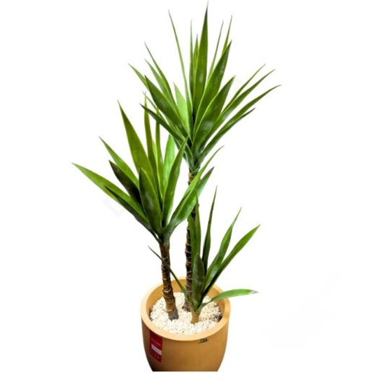 Garden Gyani Yucca X3 – 110 cm Tall Artificial Plant | Lifelike Faux Indoor & Outdoor Décor Without Pot