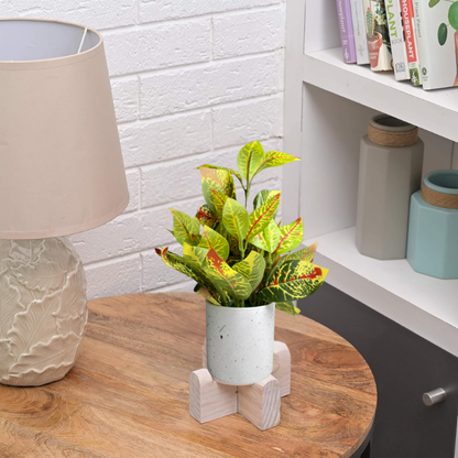 Garden Gyani Artificial Rubber Plant – Small Faux Potted Plant for Tabletop, Home, Bathroom & Office Décor | Indoor Decorative Greenery