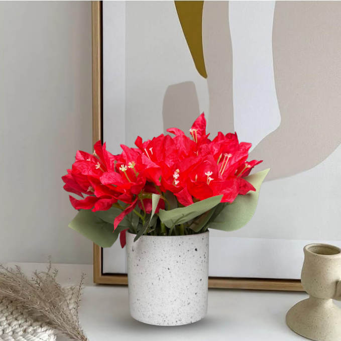 Garden Gyani Artificial Rubber Plant – Small Faux Potted Plant for Tabletop, Home, Bathroom & Office Décor | Indoor Decorative Greenery