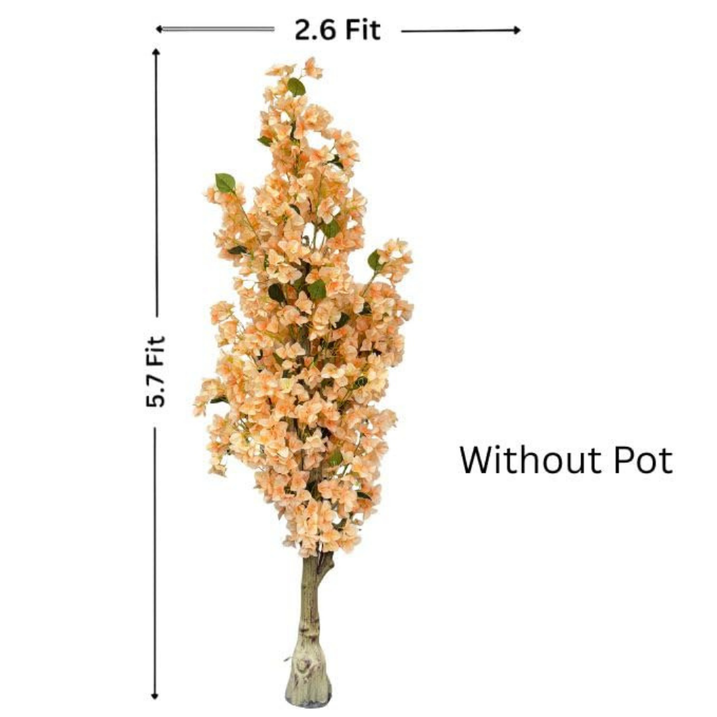 Artificial Peach Blossom Tree 5.7 Feet – Decorative Faux Flower Tree for Home & Event Decor