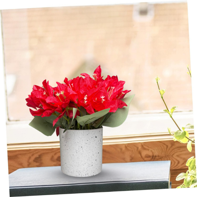 Garden Gyani Artificial Rubber Plant – Small Faux Potted Plant for Tabletop, Home, Bathroom & Office Décor | Indoor Decorative Greenery
