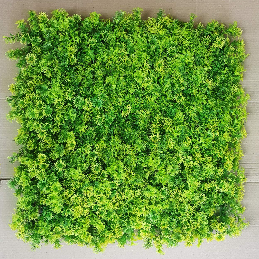 Garden Gyani Artificial Vertical Garden Panel 50×50 cm | Fern Style Green Wall Panel | UV Protected Indoor Outdoor Decor