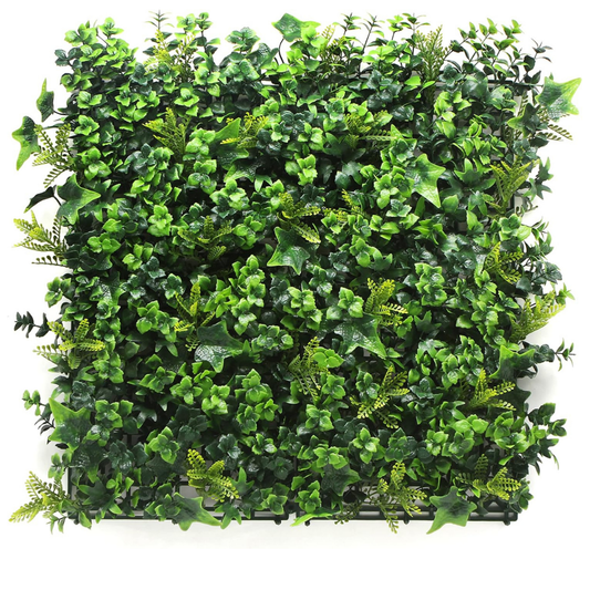 Garden Gyani Artificial Green Wall Panel – 50cm x 50cm | UV Resistant Vertical Garden Tile